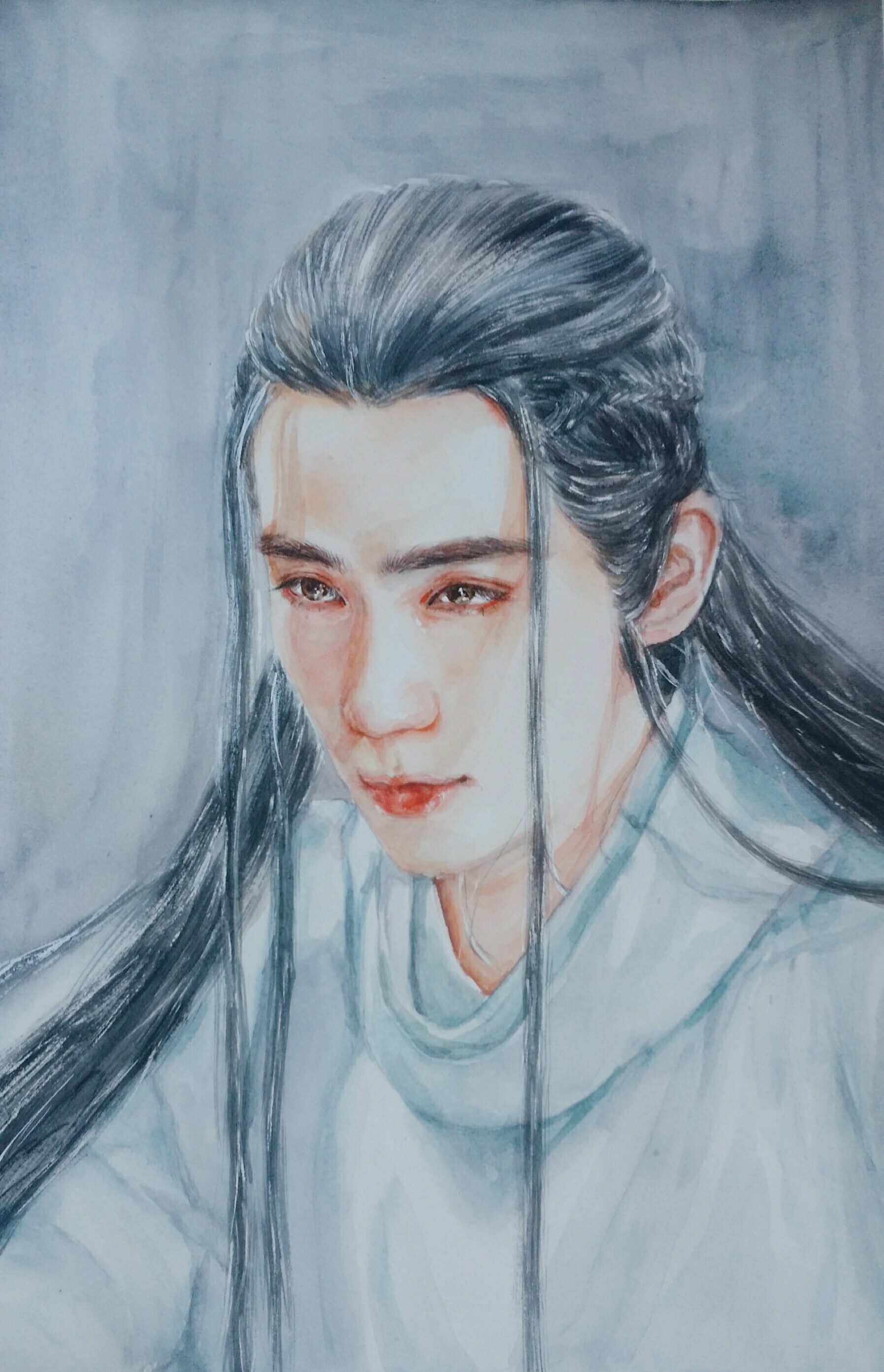 水彩手绘朱一龙x夜尊