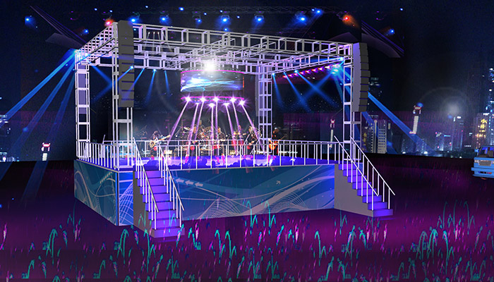 音乐会四面舞台