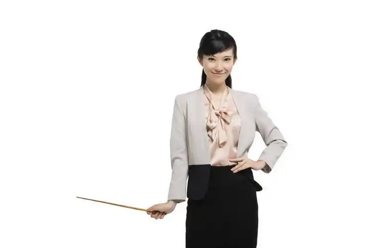 年轻女教师讲课