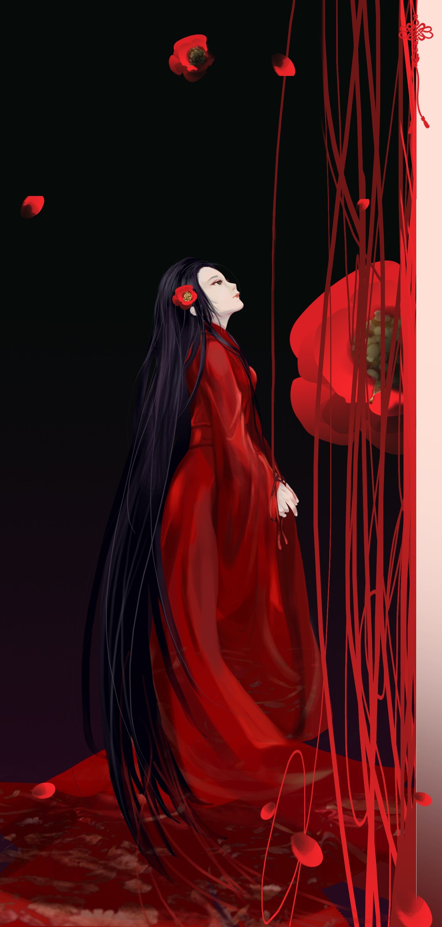 求这红衣女子图原画(完整大图),非常感谢!