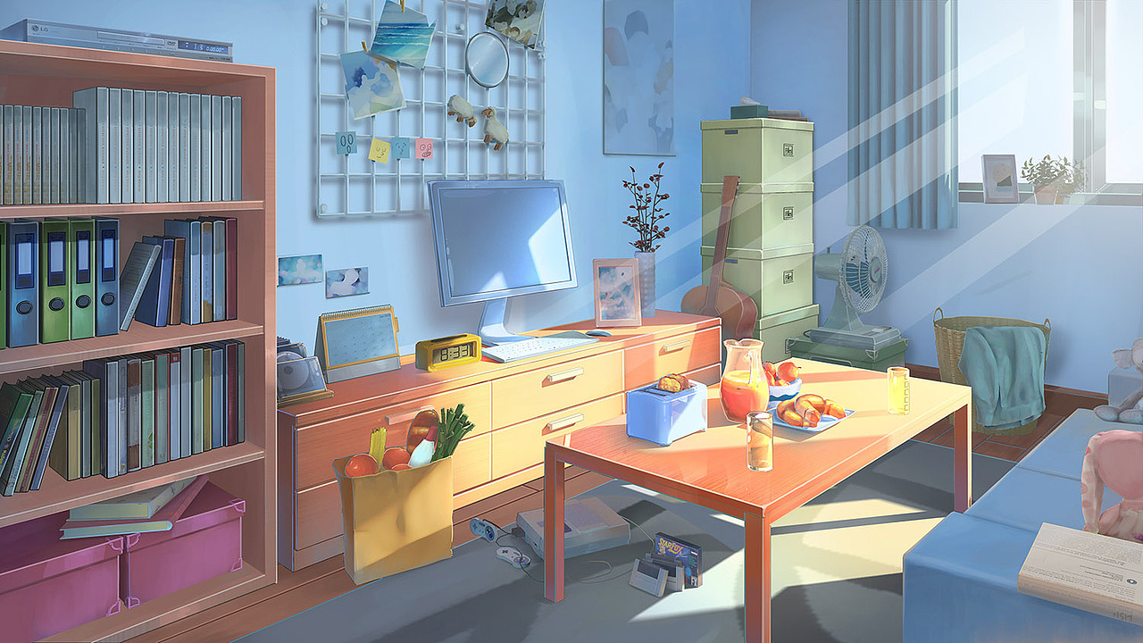 日系场景——家中客厅|插画|创作习作|老菜馆_原创作品-站酷zcool