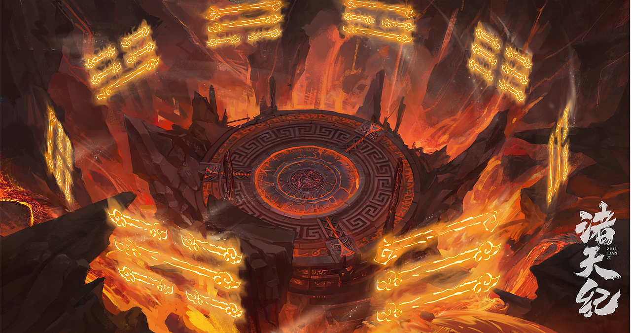 作品插画概念设定影视概念场景动画仙侠挑战一张封神古风玄幻场景设计