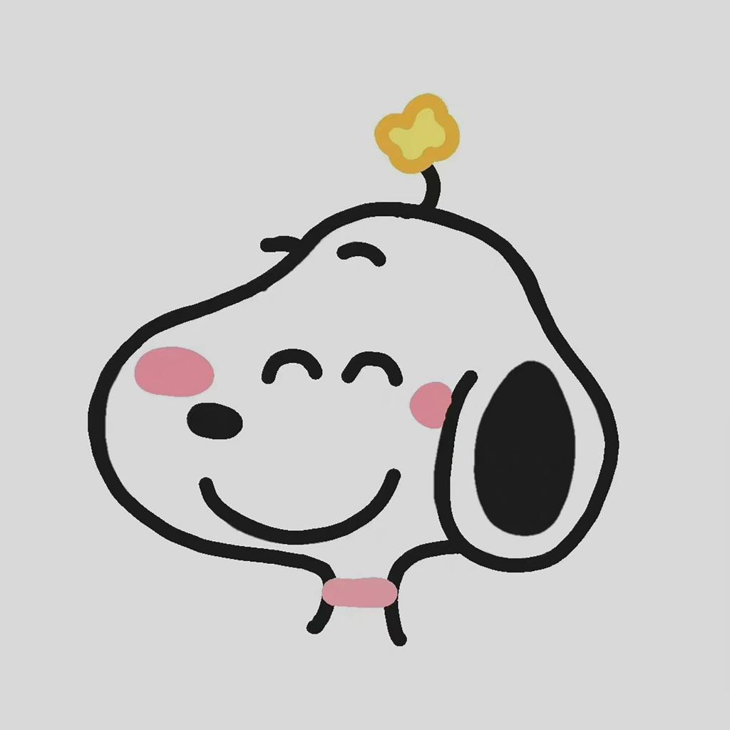 微笑的史努比头像