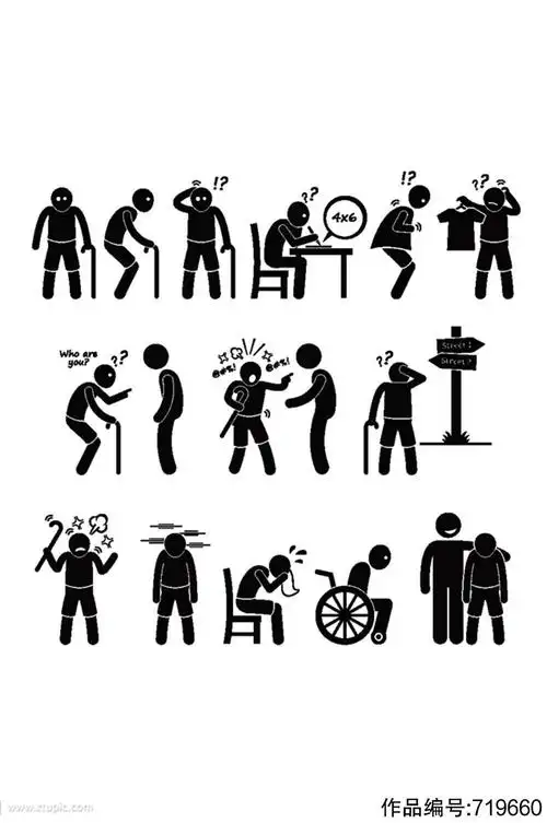 简约黑白精美人物设计元素素材矢量