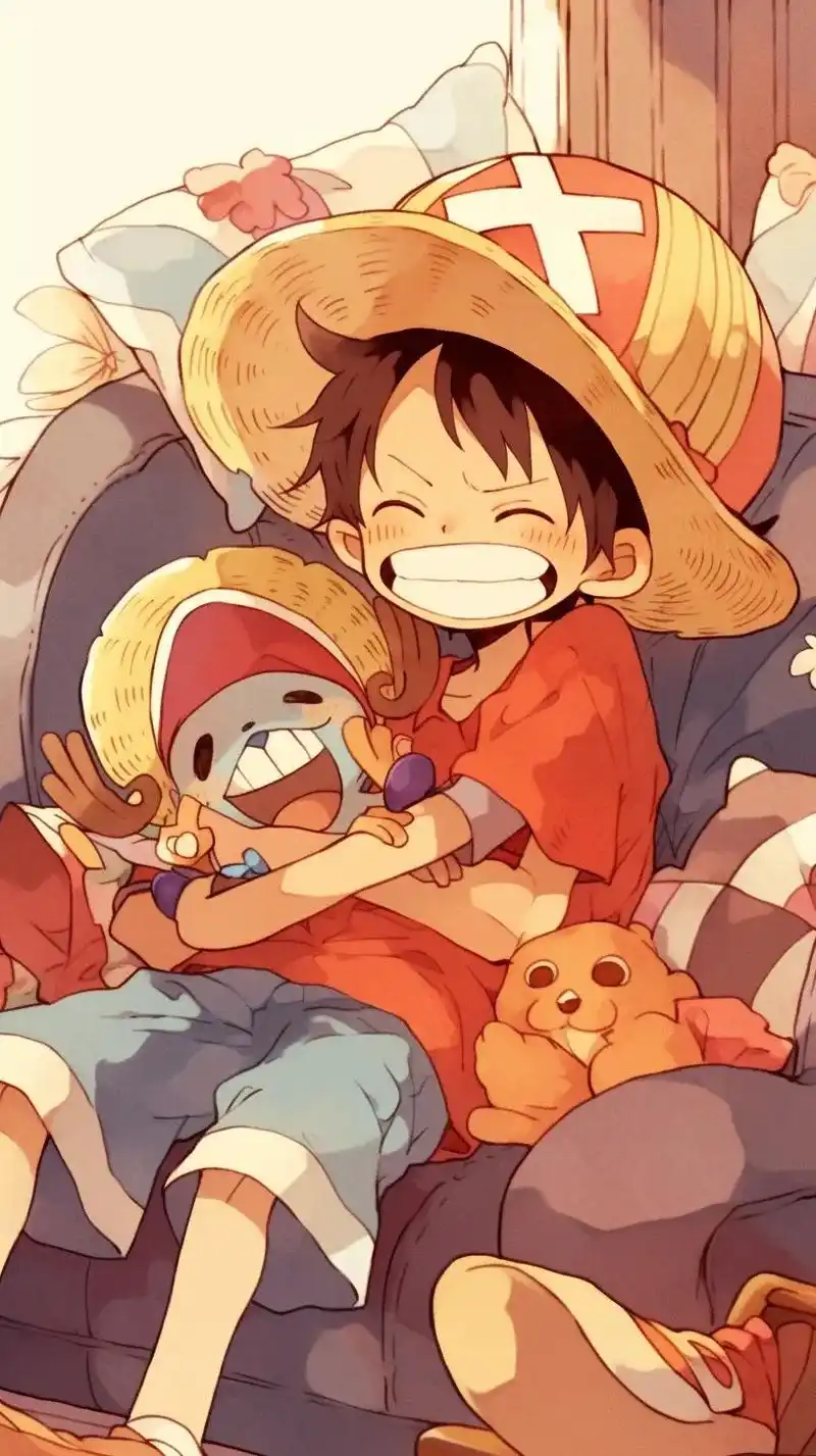 q版路飞.壁纸分享,海贼王路飞都这么可爱了,我们也要可爱哦～ - 抖音