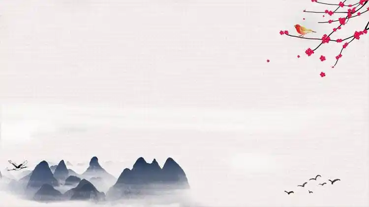 精美古典水墨中国风ppt背景图片