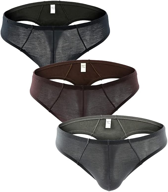 sunnymorn 男式莫代尔弹力内裤凸起袋丁字裤