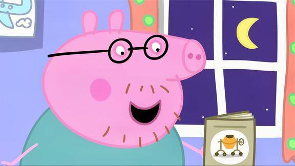 小猪佩奇猪爸爸借书十年了才想起来还这也太夸张了