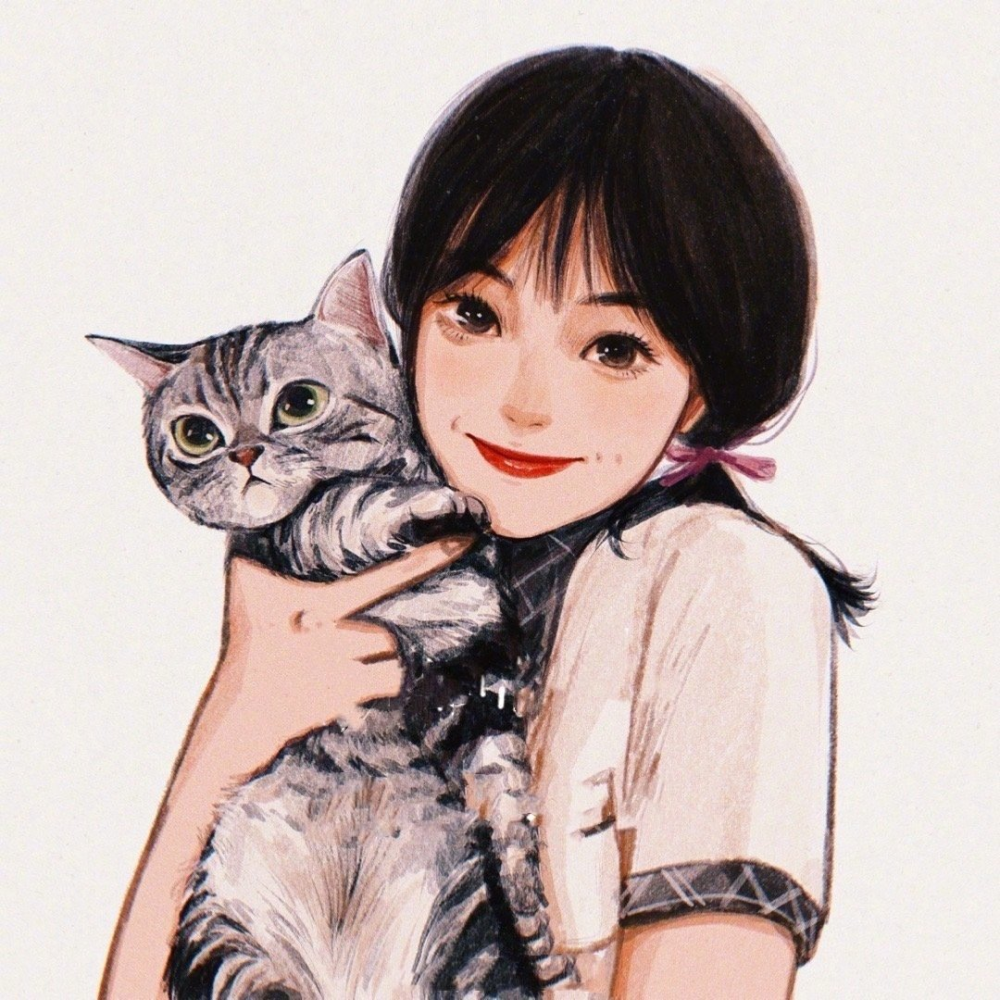 手绘女生头像这组也太好看了