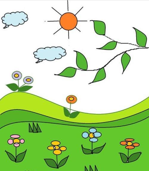 美丽大自然的简笔画春天的景色简笔画教程步骤图片春天来了来了简笔画