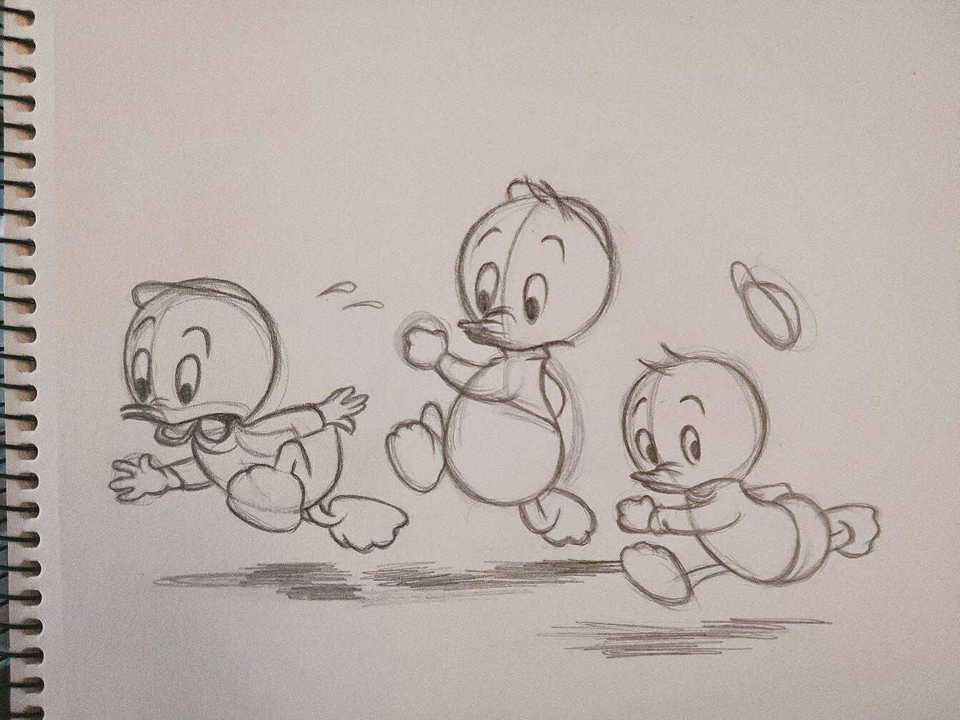 临摹动画大师作品 可爱的三只小鸭[微笑] #简笔画教程