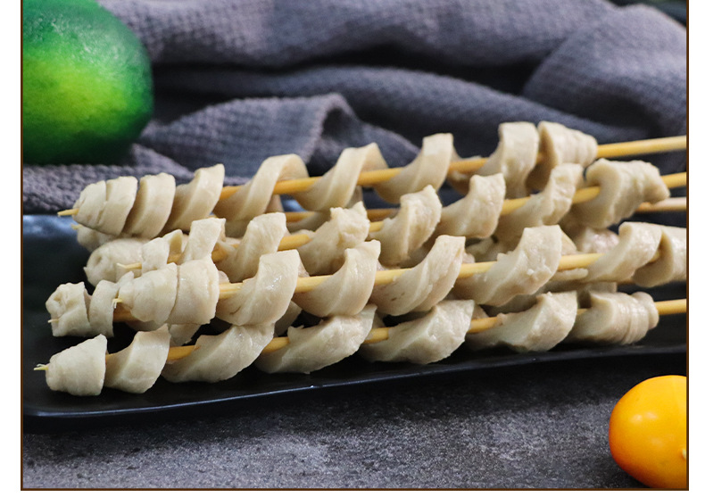 网红30克手工面筋串烧烤面筋大串户外冷冻烧烤半成品食材20串/包