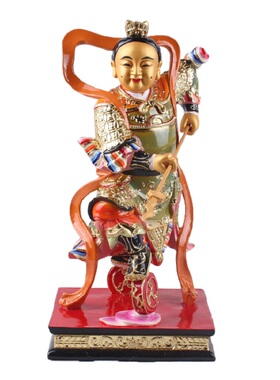 12寸五营将军神像雷公雷振子中坛元帅三太子杨戬赵康元帅中式摆件