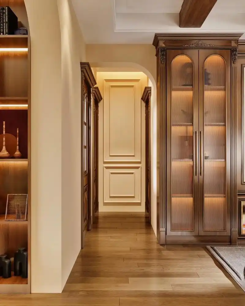 客厅背景墙 #高级感 #美式复古 #电视墙背景墙 - 抖音