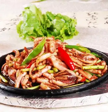 铁板猪手鱿鱼图片