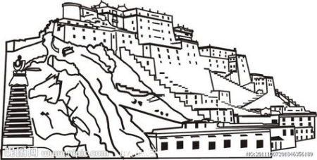 布达拉宫简笔画