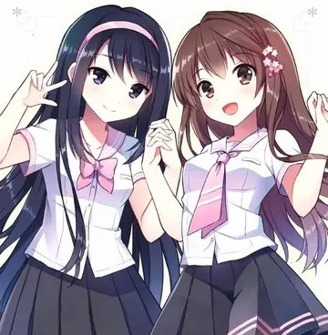 二次元甜美3人闺蜜头像