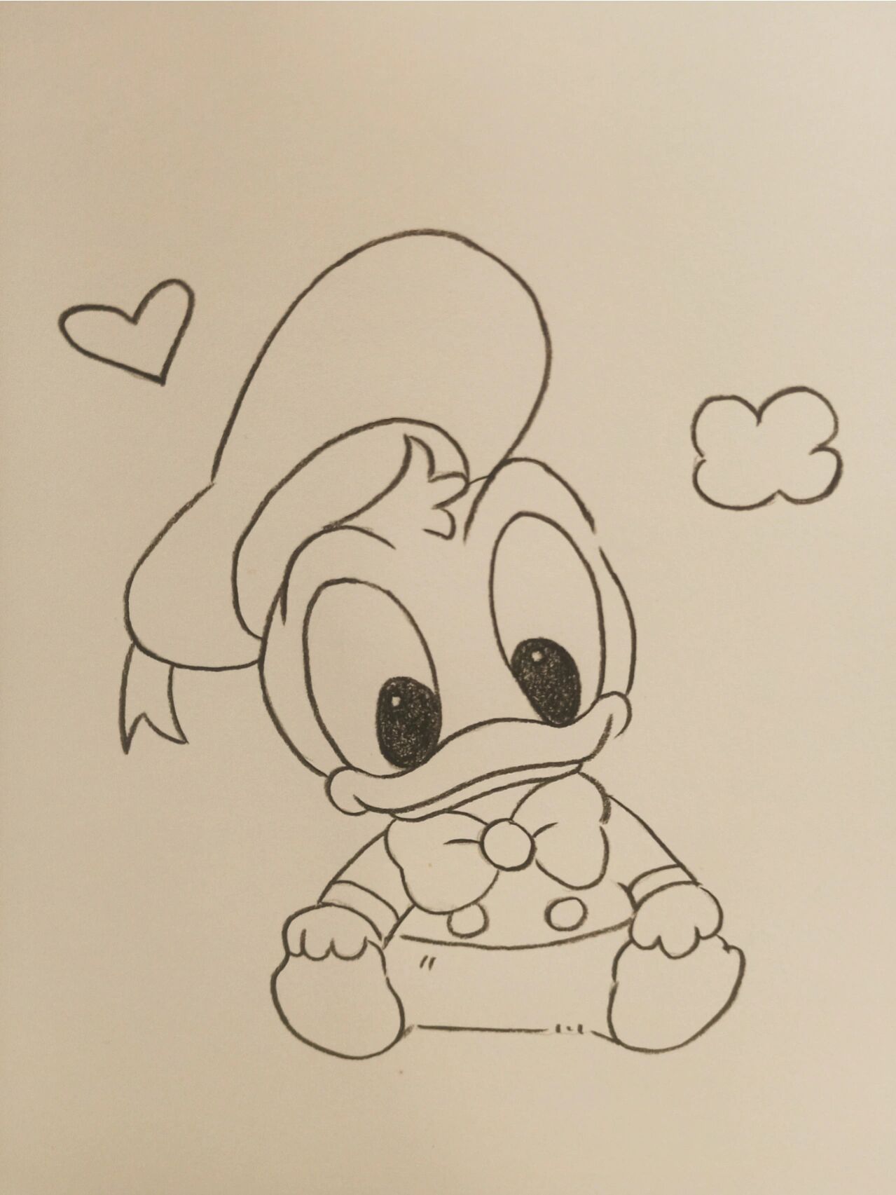 每日一画——唐老鸭 唐老鸭简笔画,嘎嘎