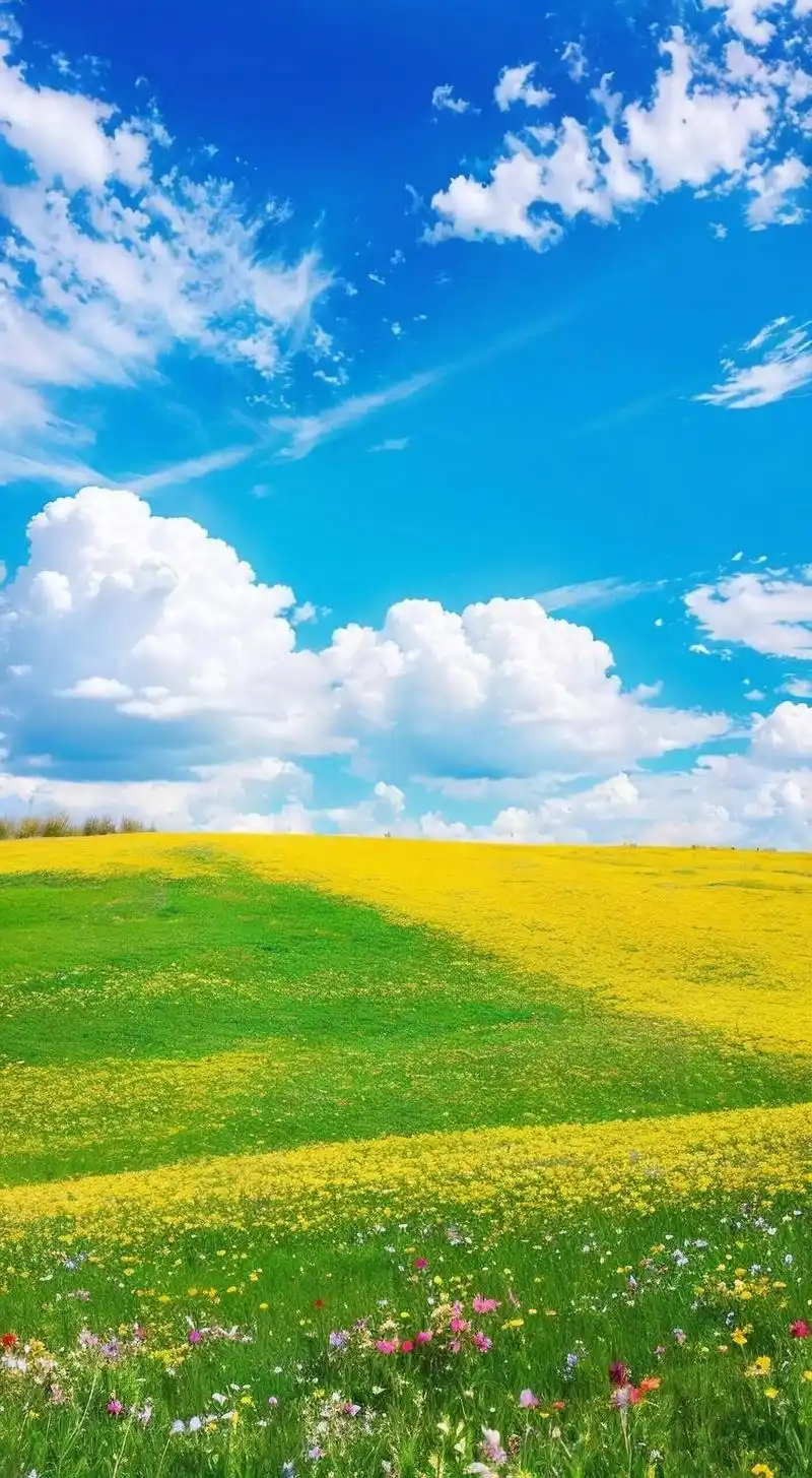 美丽的大草原 #原创 #风景 #手机墙纸 #ai风景#图文 - 抖音