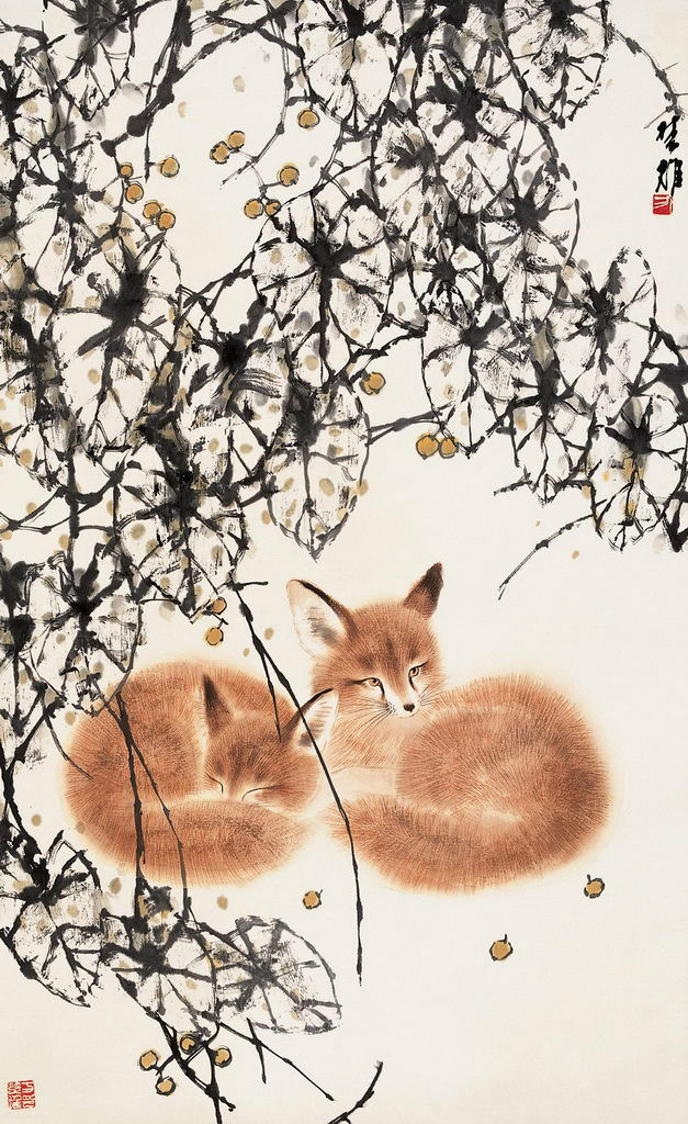 方楚雄的狐狸画