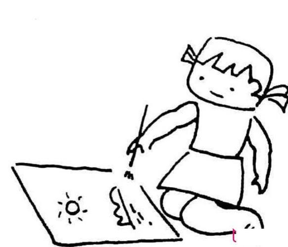 学生学画画简笔画