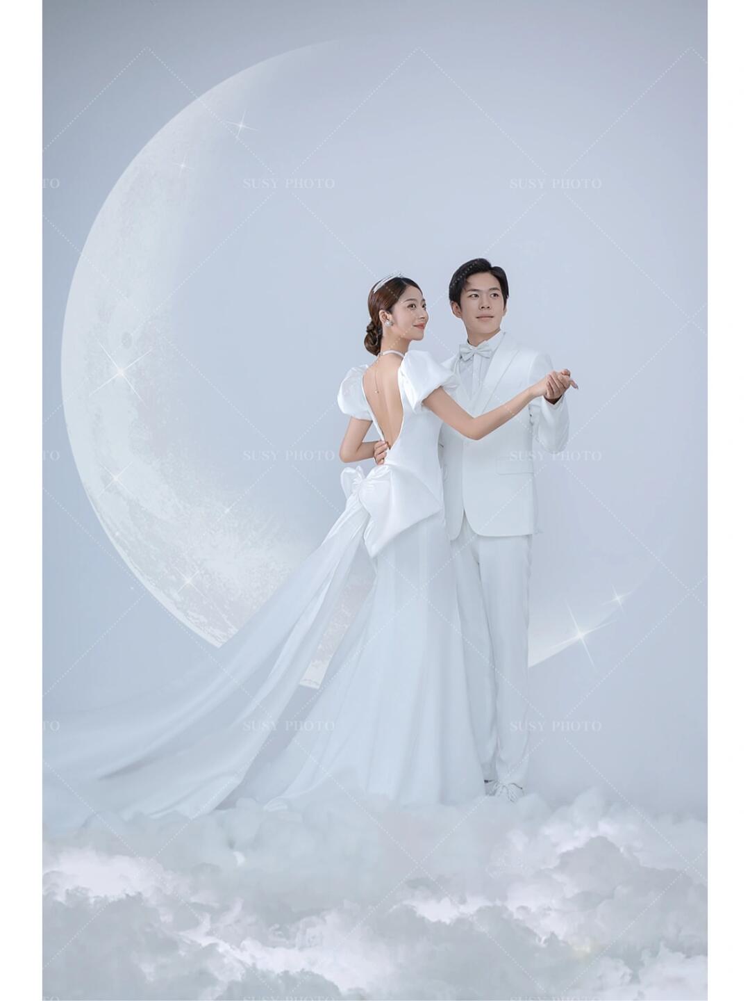 2022室内梦幻光影月亮婚纱照7315