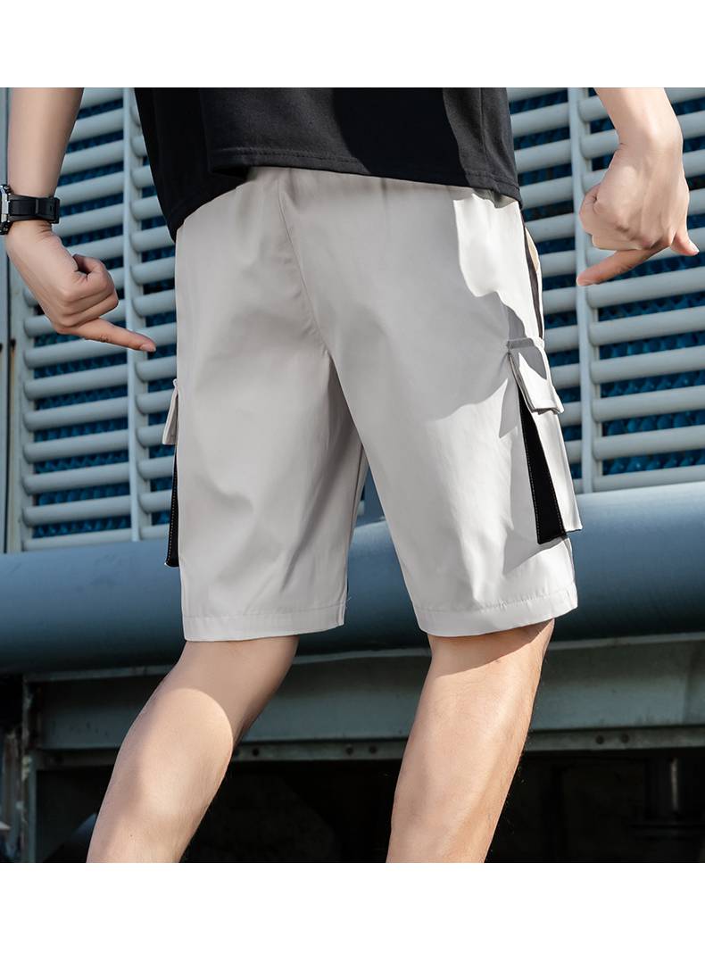 南极人工装短裤男宽松百搭直筒五分休闲裤子男潮牌青少年沙滩裤男士