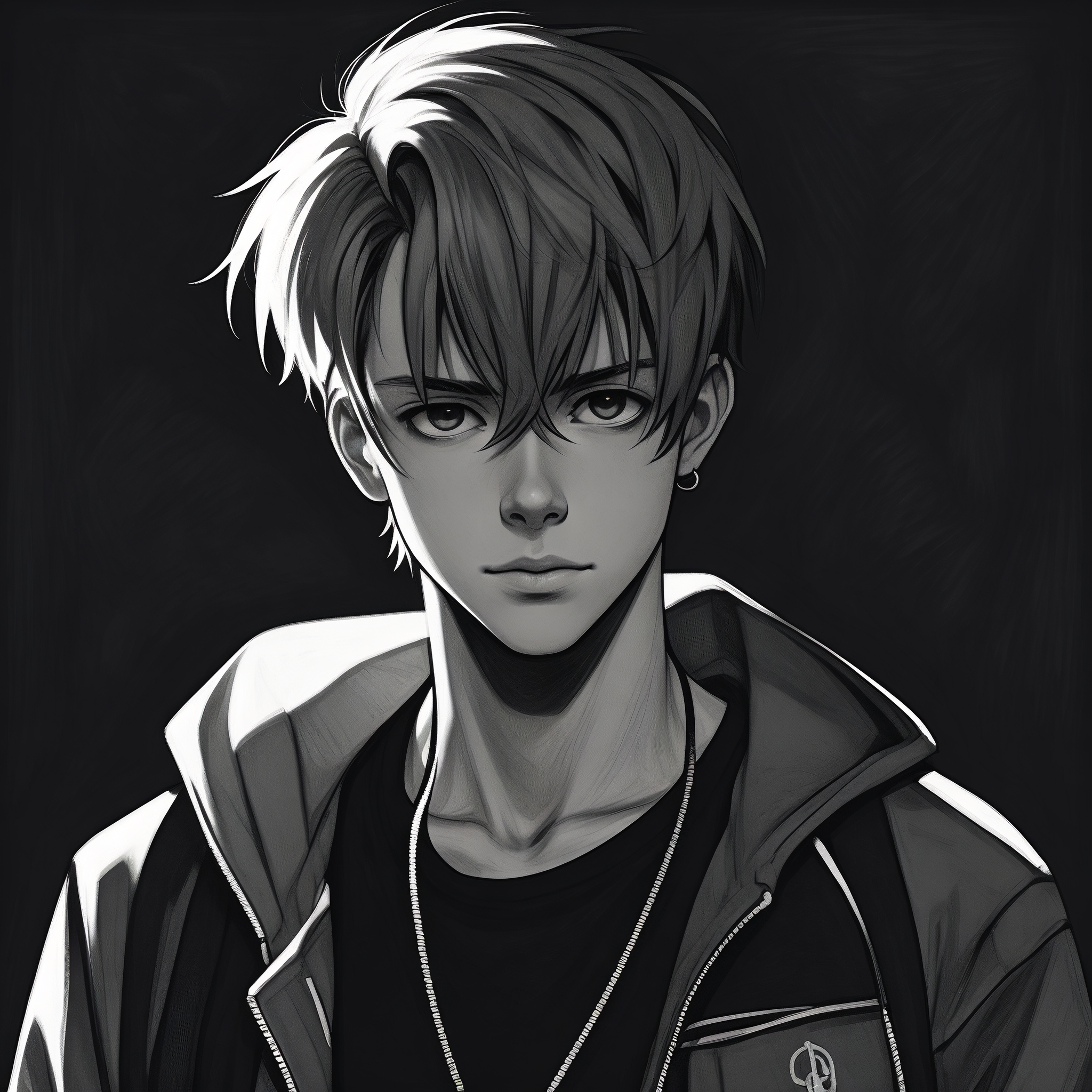 男生头像 痞帅黑白写真 92