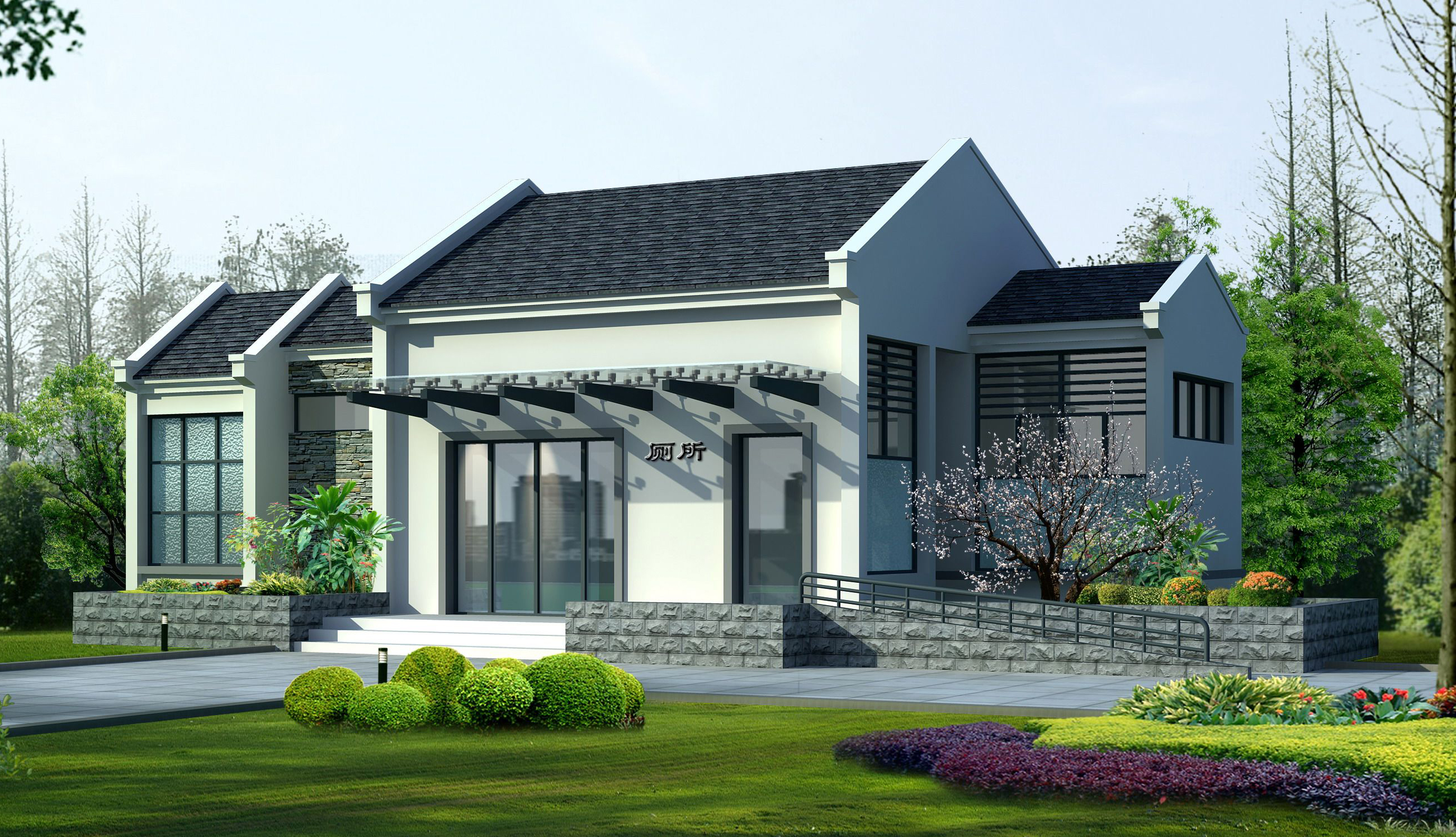 一个三星级公厕的效果图