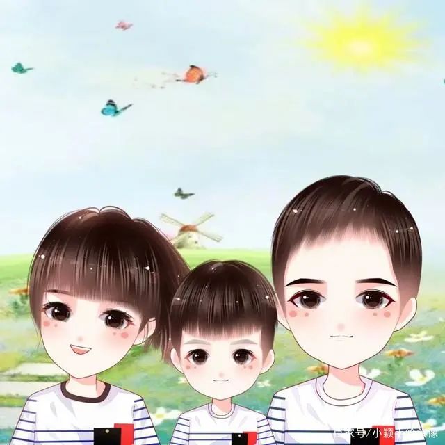怎样把照片中的头像扶正_特别亲子照,一家三口,四口微信头像,温馨幸福
