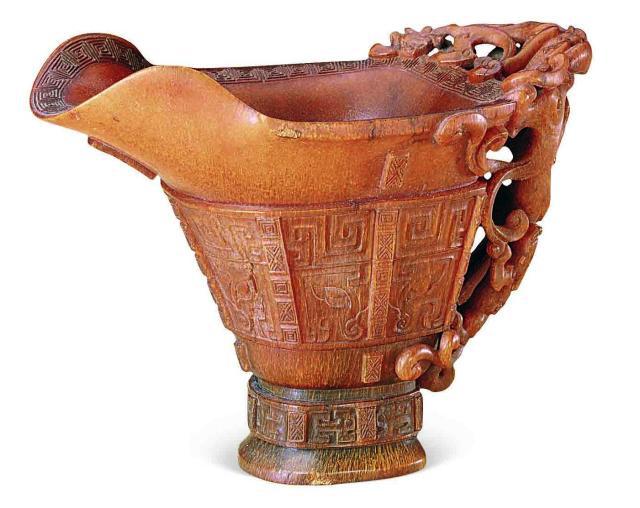 故宫珍品犀角杯,比金玉更昂贵,数量稀少