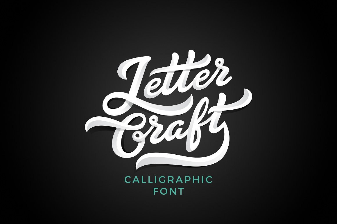 letter craft手写时尚连笔logo艺术英文字体下载