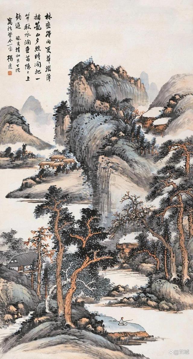 海上画派杨逸山水画赏析