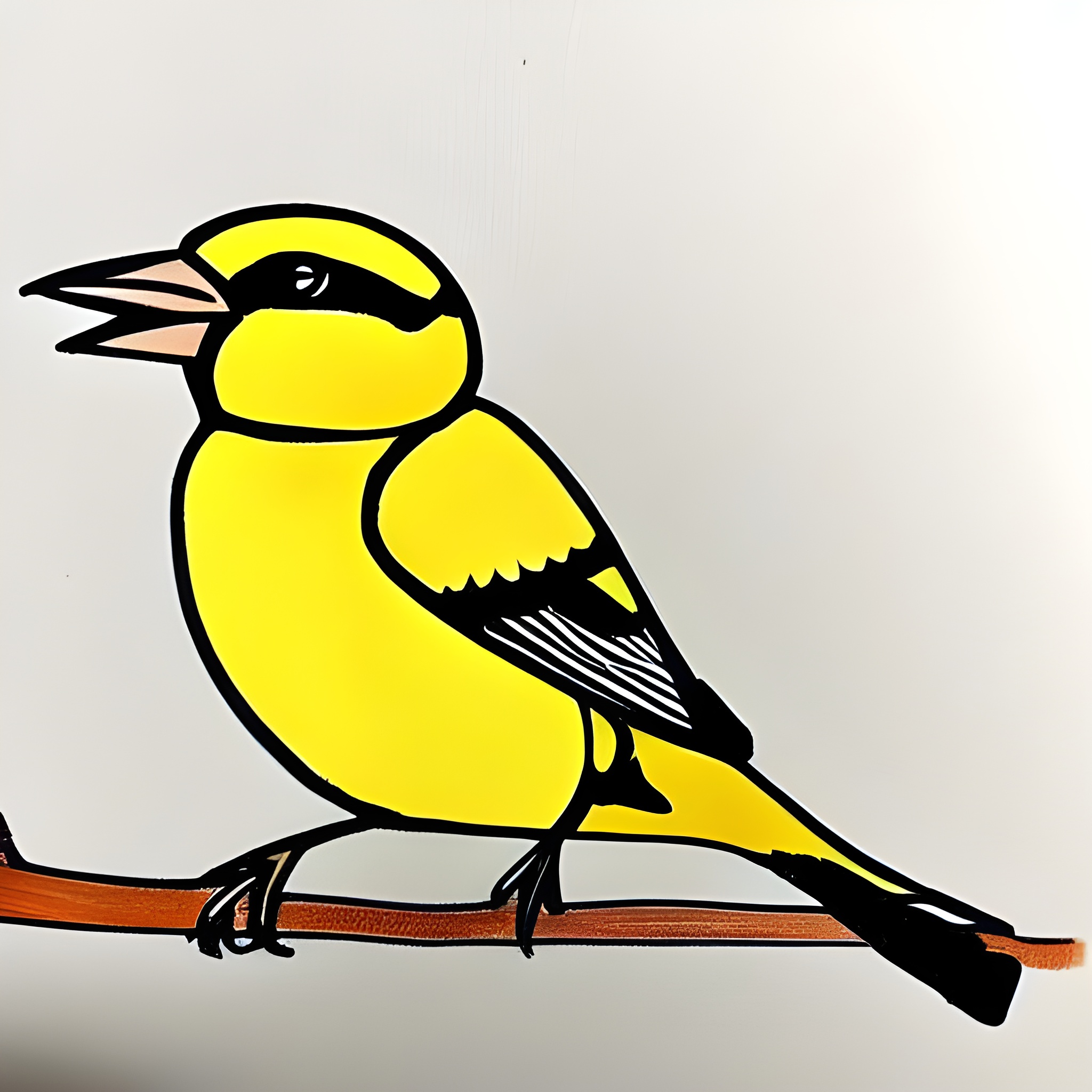 黄雀简笔画