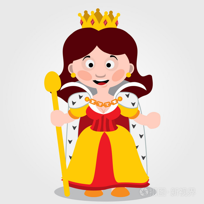 女王,童话故事中的人物,彩色插图插画-正版商用图片1oqzws-摄图新视界