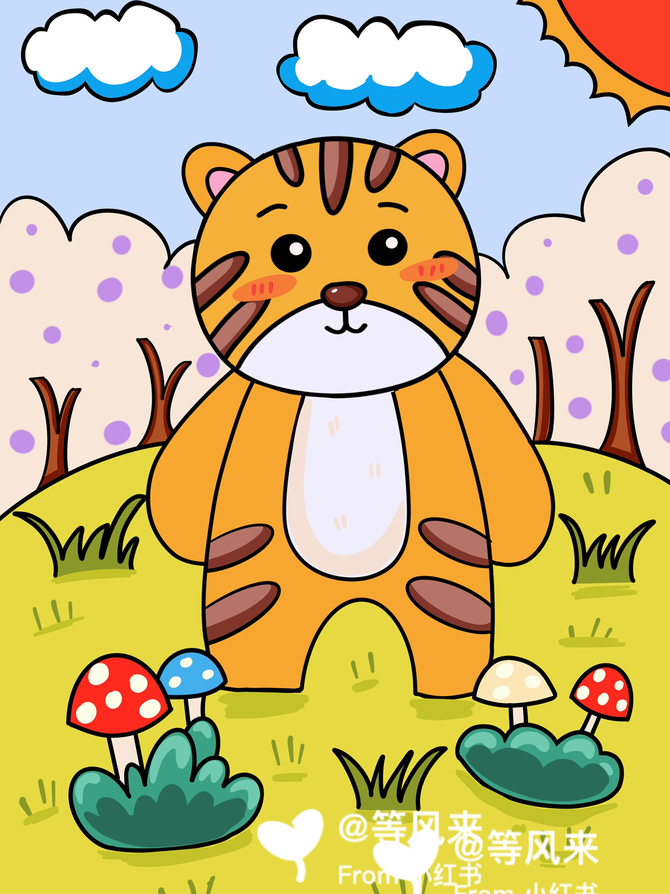 小老虎91 儿童画 创意画 #儿童简笔画# #创意儿童画# #创意美术儿童