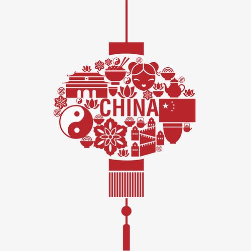 中国红色剪纸png吉祥宝鱼鱼剪纸中国红素材