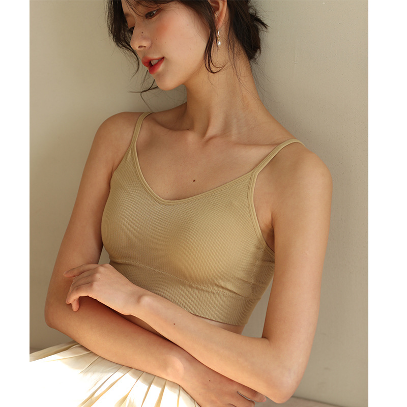 俞兆林美背吊带网红内衣女小背心裹胸式带胸垫一体夏季薄款内搭文胸女
