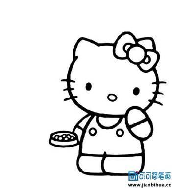 kt猫咪图画简笔画