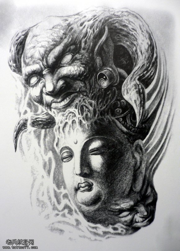 佛与魔纹身