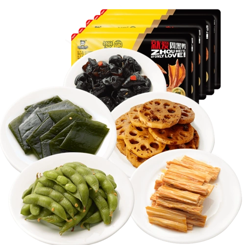 素食木耳盒装海带毛豆腐竹黑鸭气调