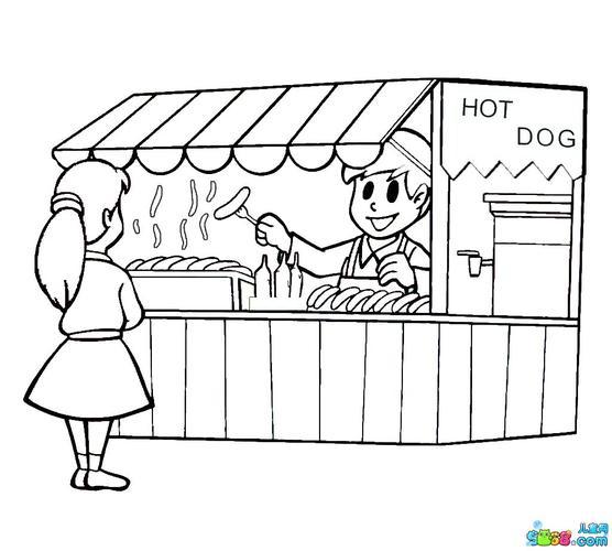 售货员 雇员职业人物简笔画 服装导购员女营业员的简笔画售货员简笔画