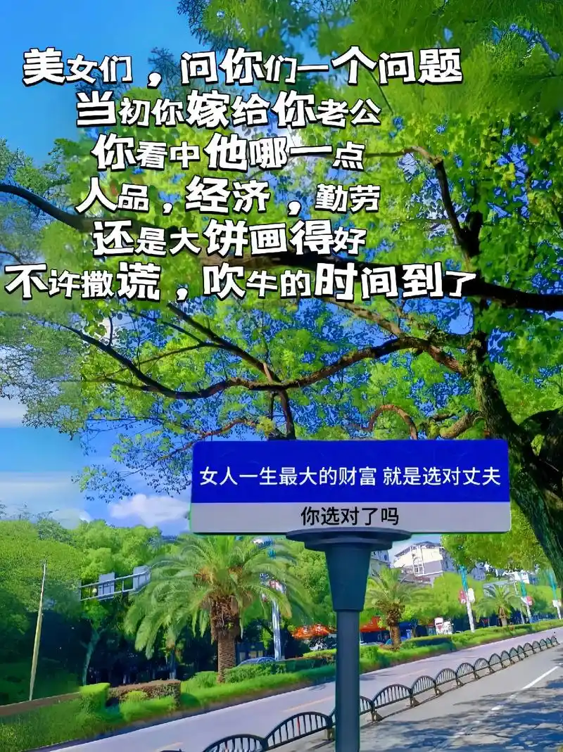 姐妹们你们选的老公是哪样的