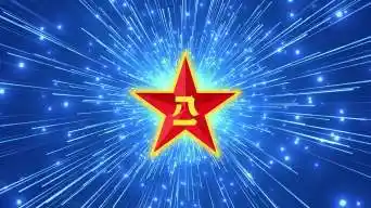 4k八一军徽背景素材无缝循环视频素材