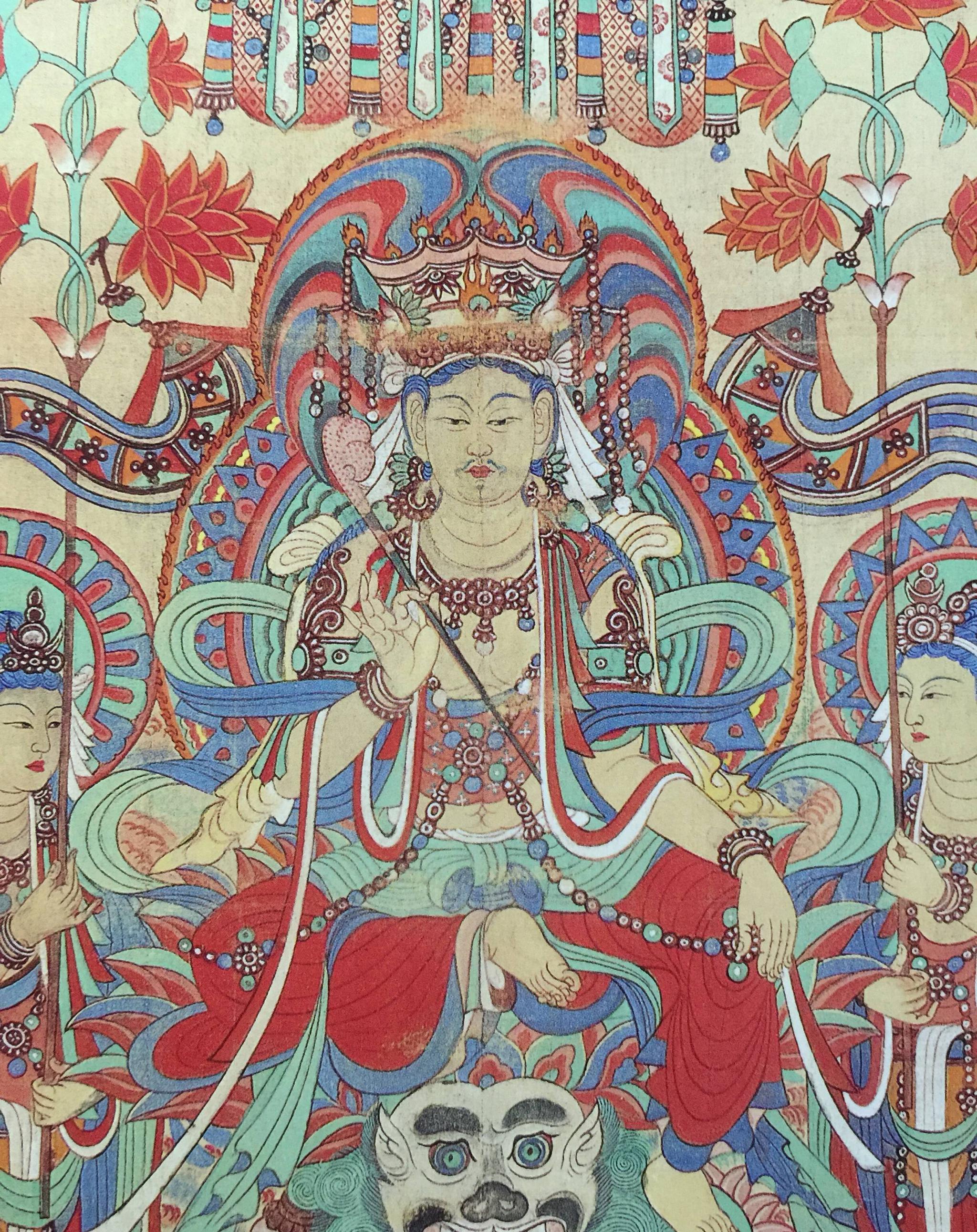 张大千临摹敦煌佛像壁画敬赏