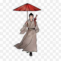 雨伞水墨图片-雨伞水墨图片素材免费下载-千库网