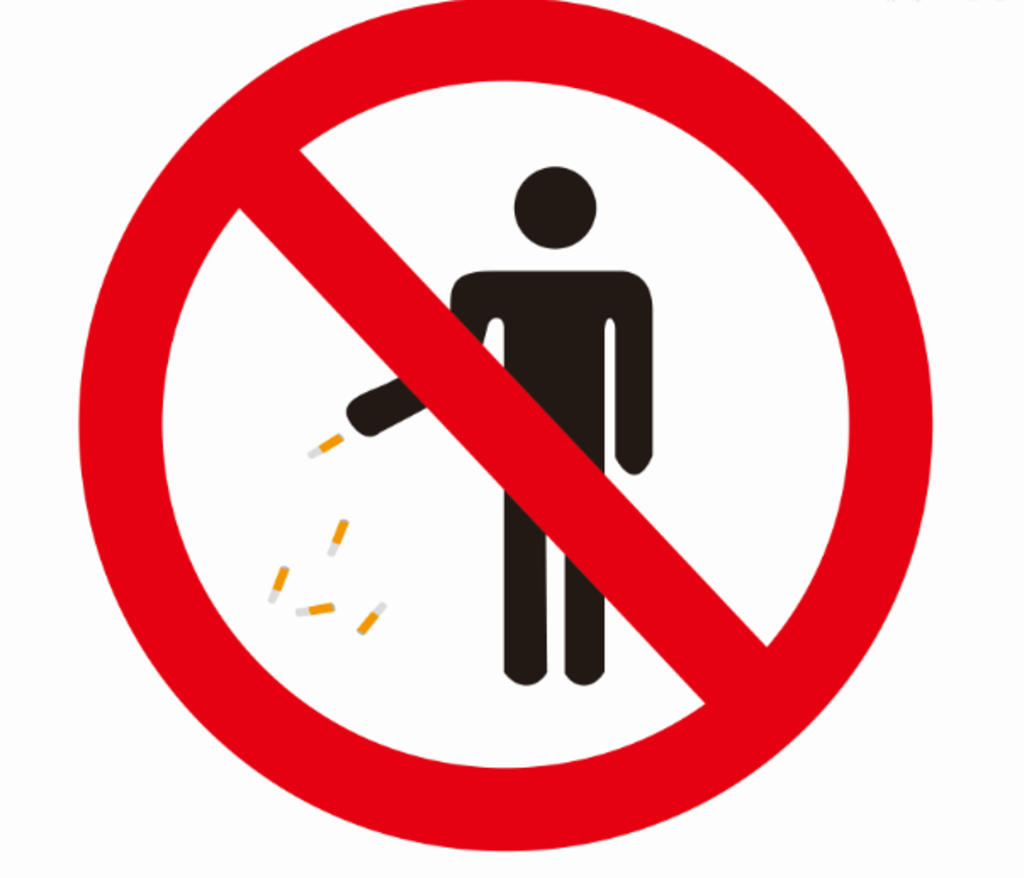 禁止乱扔烟头图片