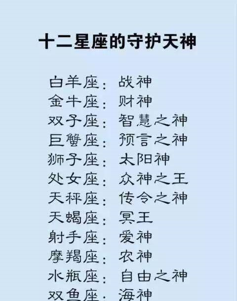 十二星座谁的气质最好守护神是谁最女汉子的排名