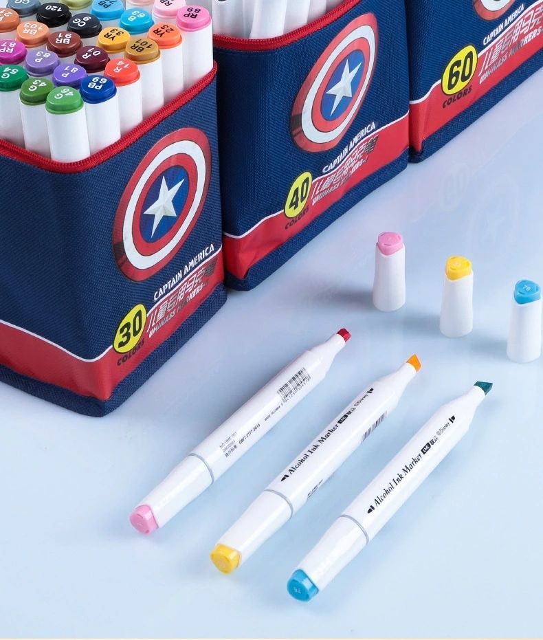 彩色马克笔学生儿童开学绘画笔30色40色60色双头马克水彩笔套装小学生