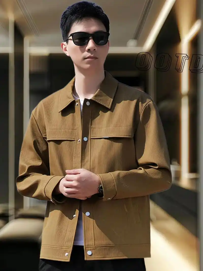 男神们～这件jeep吉普男士翻领夹克春秋款男款潮流高档男装外 - 抖音